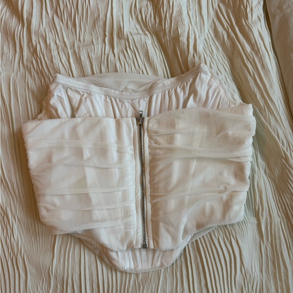 White Strapless Corset Top - Picture 4 of 4